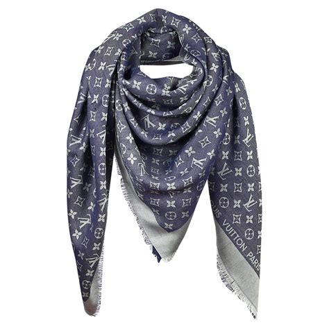 used lv scarf|louis vuitton denim scarf.